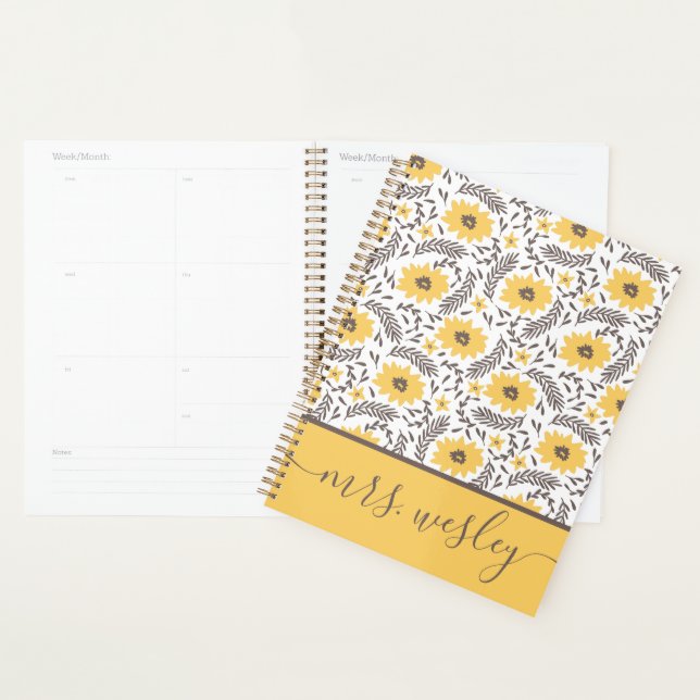 Agenda Profesora Planner Floral (Demostración)