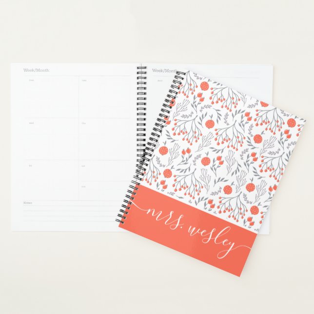 Agenda Profesora Planner Floral (Demostración)