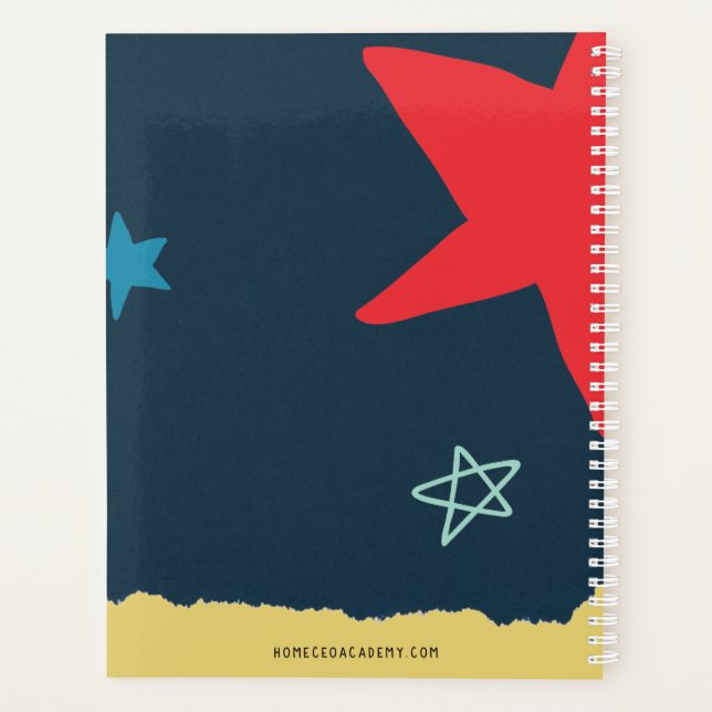 Agenda Profesora temática honrada Homeschool Planner (Gra (Reverso)