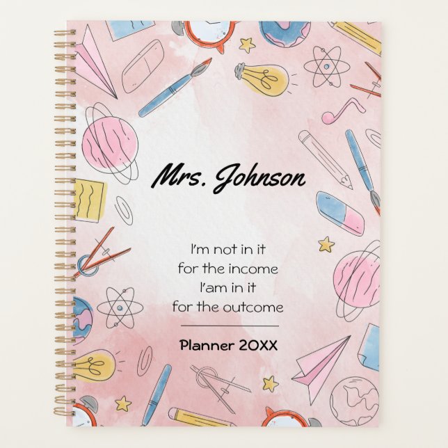 Agenda Profesores de vuelta a la escuela Planner (Anverso)