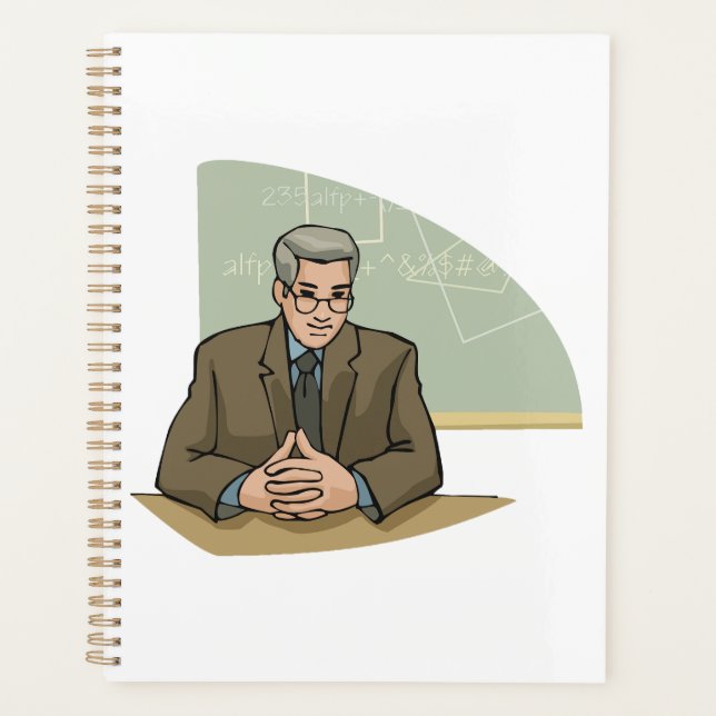 Agenda Professor Scholar Male Educator Teacher (Anverso)