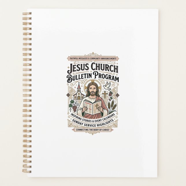 Agenda Programa de Boletín de la Iglesia de Jesús Boletín (Anverso)
