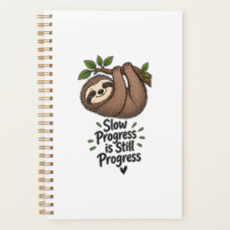 Agenda Progreso Lento Sigue Siendo Progreso Cute Sloth