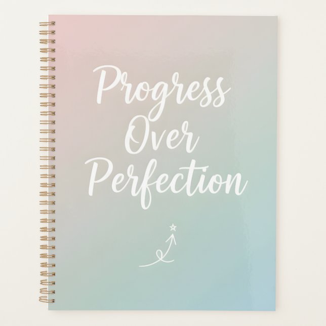 Agenda Progress Over Perfection – Minimal Motivational Qu (Anverso)