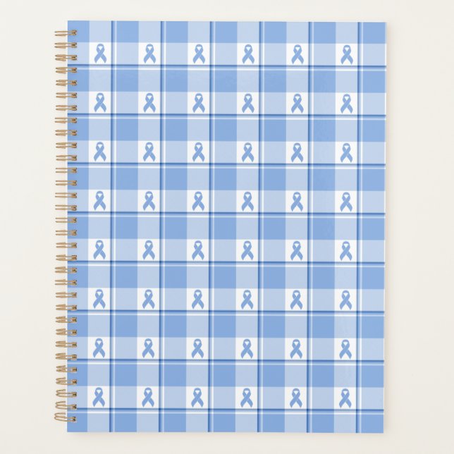 Agenda Prostate Cancer Awareness Plaid Light Blue Ribbon (Anverso)