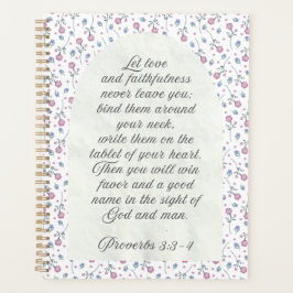 Agenda Proverbios 3:3–4 Escritura Floral