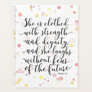 Agenda Proverbs 31 Planetista de acuarela femenina