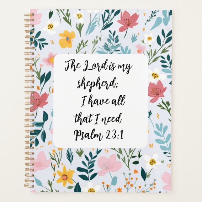 Agenda Psalm 23:1 Floral Planner (Anverso)