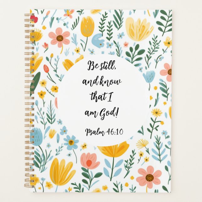Agenda Psalm 46:10 Floral Planner (Anverso)