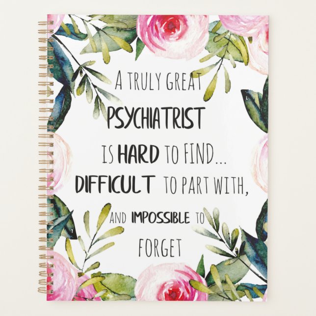 Agenda Psiquiatra Gracias regalo de agradecimiento (Anverso)