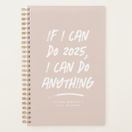 Agenda Puedo hacer cualquier cosa divertida rosa motivado