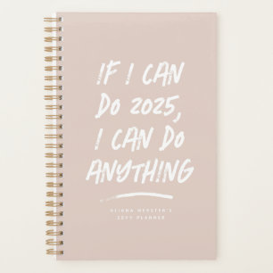 Agenda Puedo hacer cualquier cosa divertida rosa motivado