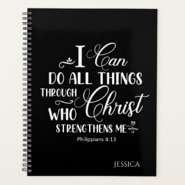 Agenda Puedo hacer todas las cosas Biblia Cristiana Verse