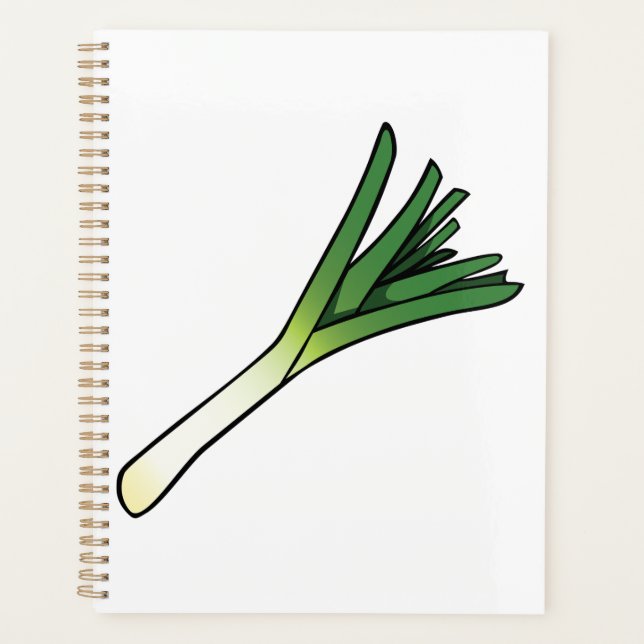 Agenda Puerro Verde Simple Verdura (Anverso)