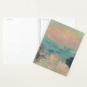 Agenda Puesta de sol de Monet en el Sena Impresionismo Ar