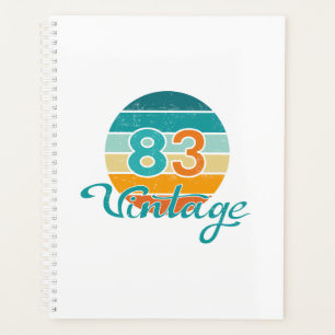 Agenda Puesta de sol retro 83 vintage desgastada
