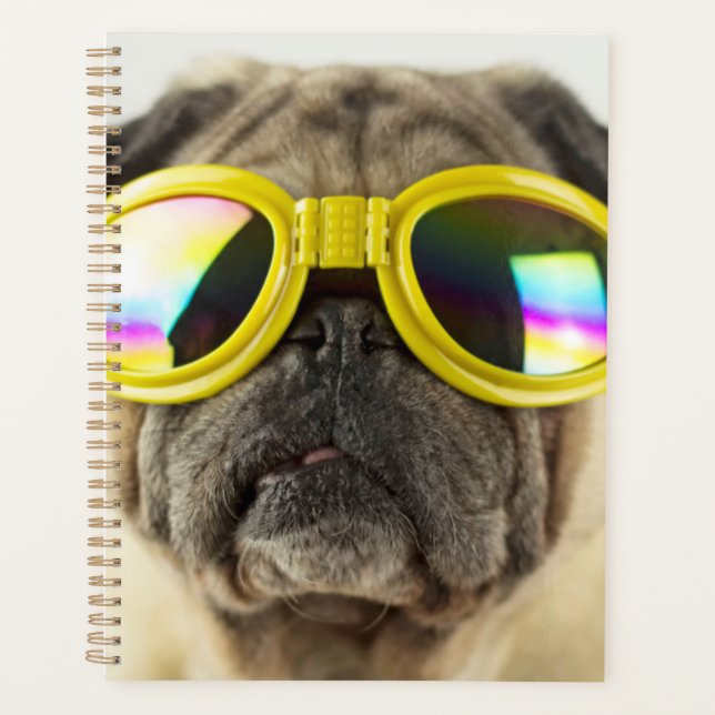 Agenda Pug con gafas (Anverso)