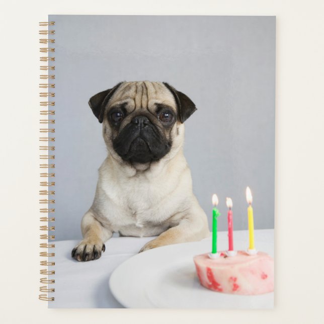 Agenda Pug de cumpleaños (Anverso)