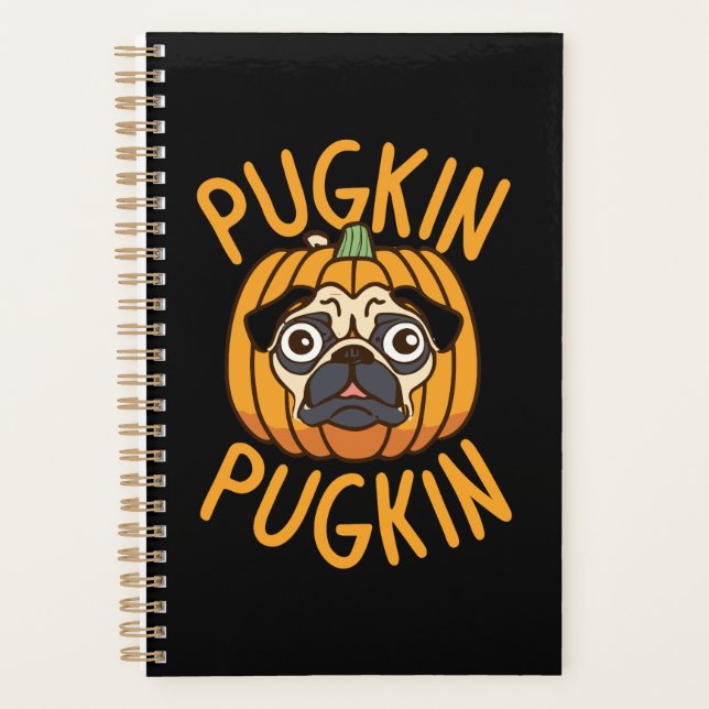 Agenda Pugkin Pug Dog Halloween (Anverso)