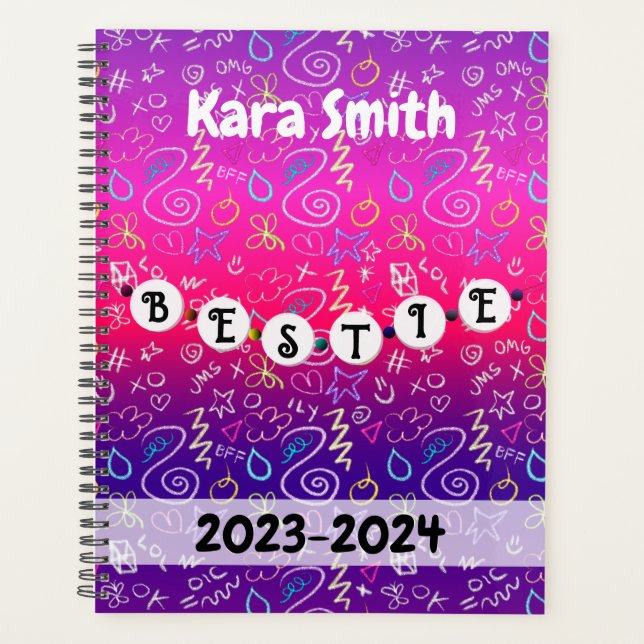 Agenda Pulsera de Bestie - Diseño de Amistad (Anverso)