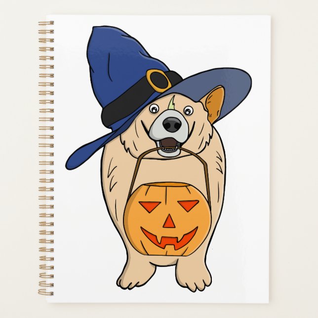 Agenda Pumpkin Witch Dog (Anverso)