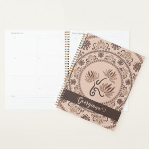 Agenda Punto de reactivación personalizado de Mocha Rococ