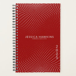 Agenda Punto pop rojo oscuro año semanal