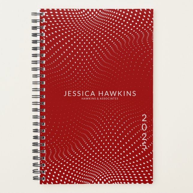 Agenda Punto pop rojo oscuro año semanal (Anverso)