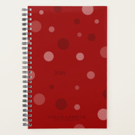 Agenda Punto pop rojo oscuro año semanal