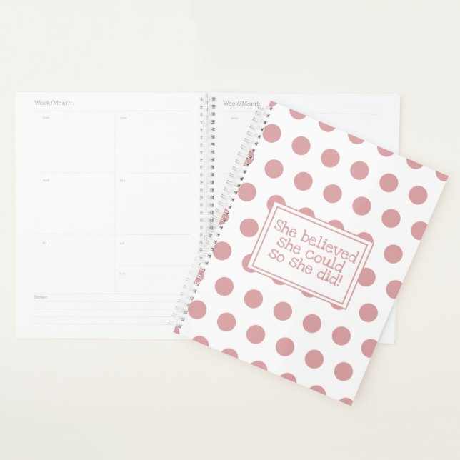 Agenda Punto Rosa De Polka Creía Que Podía Así Que Lo Hiz (Demostración)