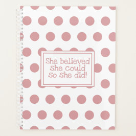 Agenda Punto Rosa De Polka Creía Que Podía Así Que Lo Hiz