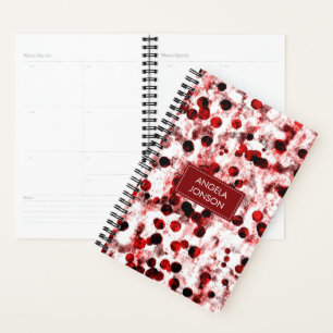 Agenda Puntos rojos monogramados