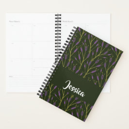 Agenda Purple and brown floral branches pattern