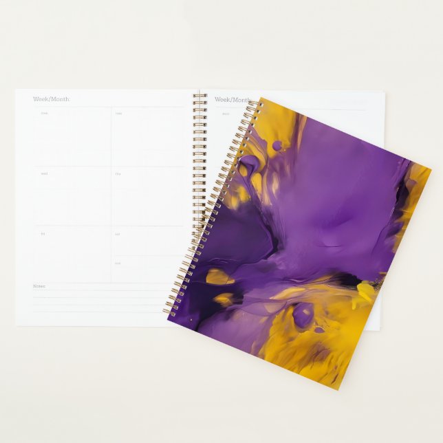 Agenda Purple and Gold Abstract (Demostración)