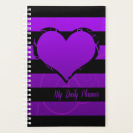Agenda Purple Cute Heart Daily