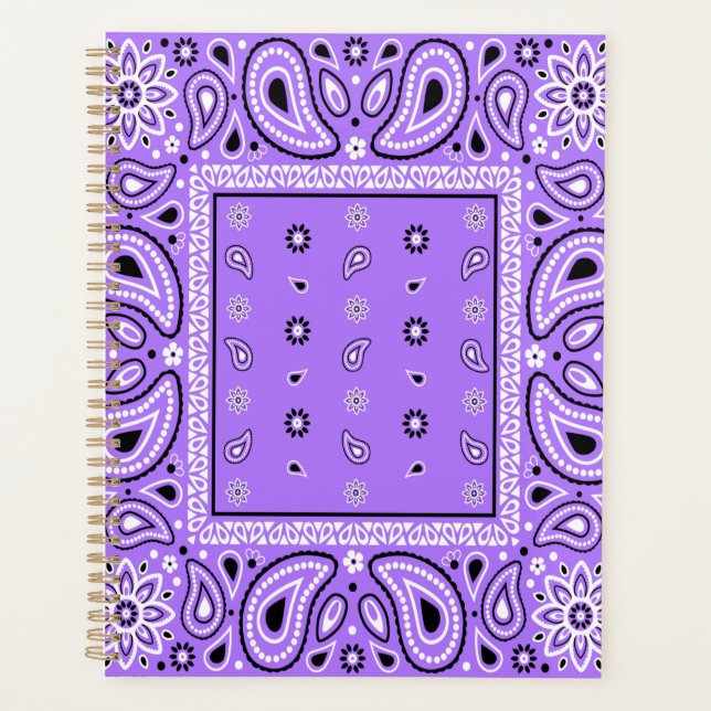 Agenda Purple Lavender Bandana Paisley Country Hip Hop Co (Anverso)