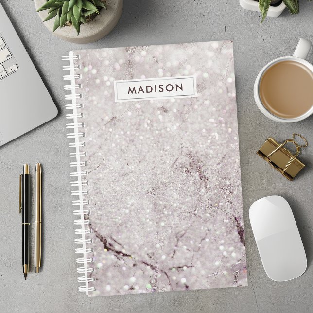 Agenda Purple Lilac Purpurina Marble Personalizado Negoci (Subido por el creador)