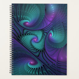 Agenda Purple Meets Turquoise Moderno Resumen Arte Fracta