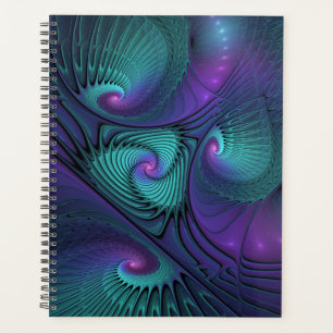 Agenda Purple Meets Turquoise Moderno Resumen Arte Fracta