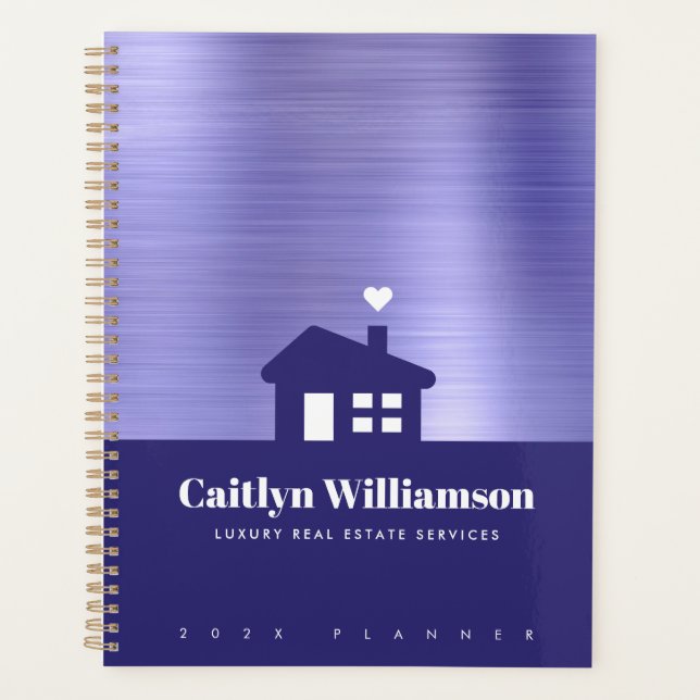 Agenda Purple Relieve metalizado Real Estate Broker Profe (Anverso)