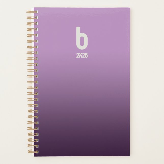 Agenda Purple Spiral Planner  – 2026 Breath (Anverso)