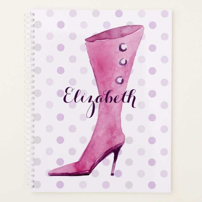 Agenda Purple stiletto heel boot personalizado (Anverso)