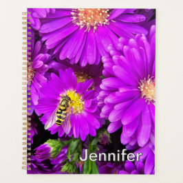 Agenda Púrpura Aster Flower Planner - Personalizado