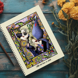 Agenda Púrpura de Floral de hadas rubias