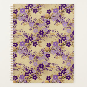 Agenda Púrpura Floral Chiyogami Planner
