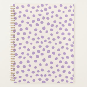 Agenda Púrpura puntos Preppy Puntos modernos de impresi