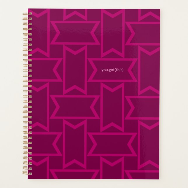 Agenda Púrpura y rosa para las mujeres en la tecnología (Anverso)