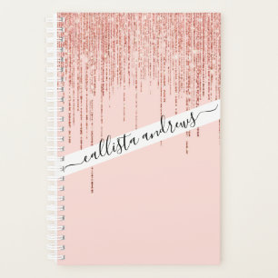 Agenda Purpurina de lujo Rosa Gold Sparkly