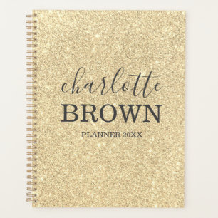 Agenda Purpurina de oro Planner de libro de citas moderno
