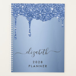 Agenda Purpurina Drips Blue Personalized
